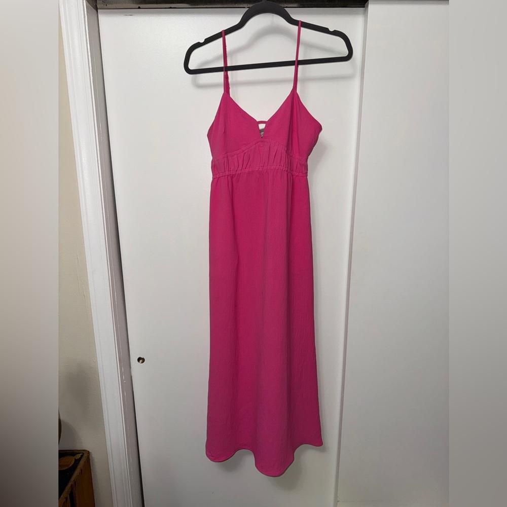 A New Day Vibrant Pink Maxi Dress